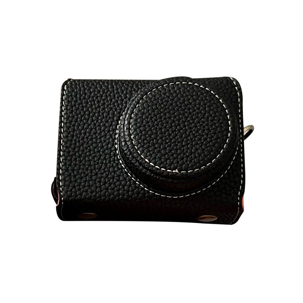 Andoer Camera Case PU Leather Anti Scratch Camera Carry Case with Shoulder Strap Compatible with ZV1Camera (Black)