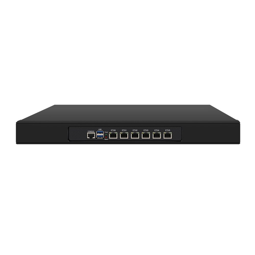1U Firewall Appliance, OPNsense, VPN, Router PC, Intel Celeron N5105, RJ08, AES-NI, 6 x 2.5GbE I226-V, Console, VGA, 2 x USB3.0, 8G RAM, 128G SSD