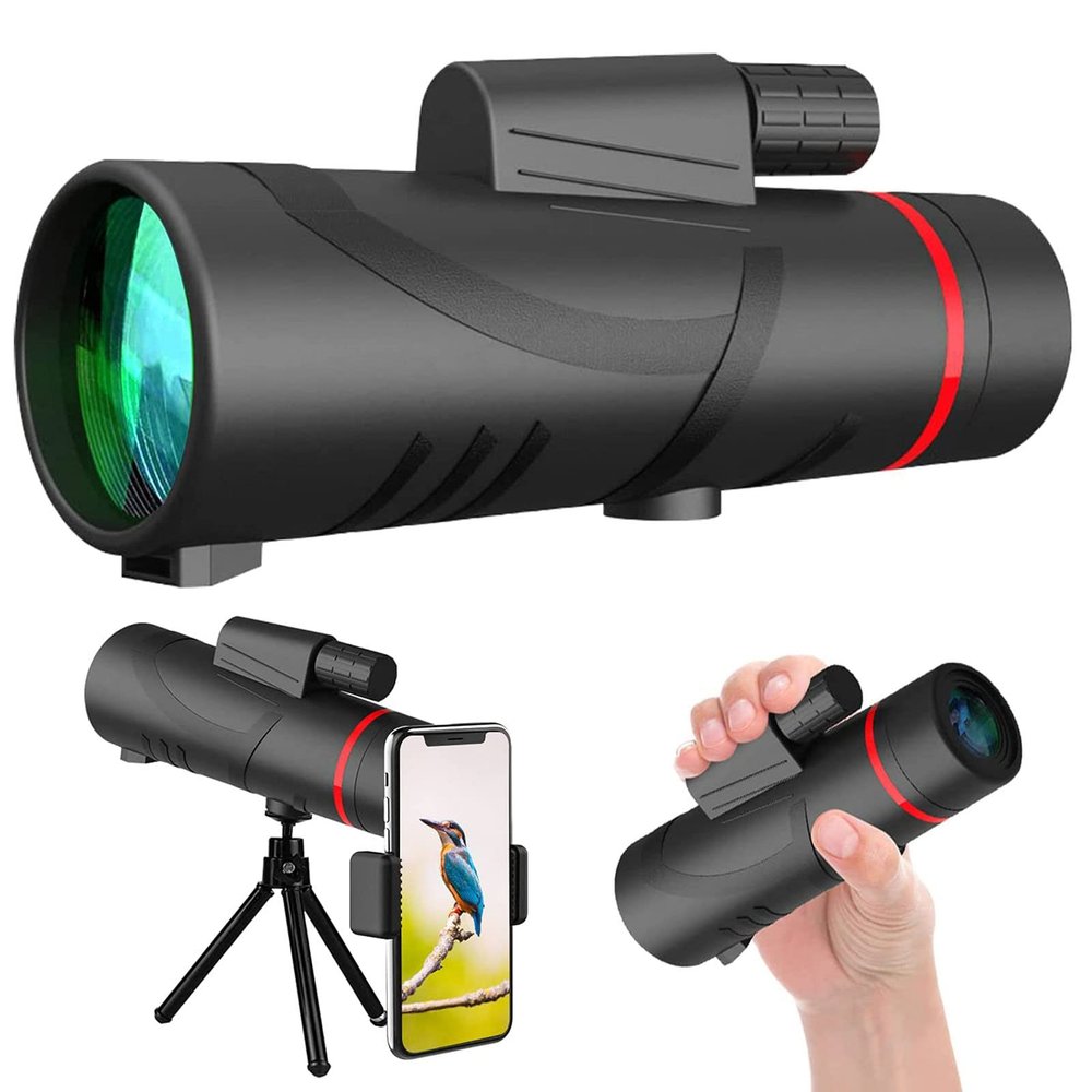 Monocular Telescope, with Smartphone Stand Tripod 1250 High Magnification Monoculars Adult HD Waterproof Monoculars are Suitable for Sightseeing Bird Watching Camping