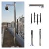 Splicing Stainless Steel CCTV Pole, 6.6-19.7ft Extra-long Pole for Security Camera, All-weather Surveillance Cameras Holder Column for Farm & Estate(Light Coffee,11 1/2 ft (3.5m)) view 1