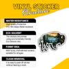 3 Pcs Bison Nature Sunset Stickers, Wildlife Landscape Vinyl Decals for Laptop, Notebook, Journal, Hydro Flask, Water Bottle, Car Bumper, Gift for Outdoor Enthusiasts, Hikers, Students 4 Inches view 4