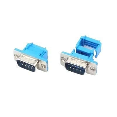 5PCS DB9 DB15 DB25 DB37 DIDC9/DIDC15/DIDC25/DIDC37 male female plug serial port connector idc crimp type D-SUB rs232 adapter(DB9 Male)