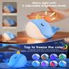 Fuloon Narwhal Night Light with Whale Shape, Squishy Silicone Kids Lamp, Safe & Soothing Touch Control for Kids and Babies, USB-C Rechargeable, 30-Min Auto Timer, Gift Idea (Blue) view 2