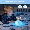 Fuloon Narwhal Night Light with Whale Shape, Squishy Silicone Kids Lamp, Safe & Soothing Touch Control for Kids and Babies, USB-C Rechargeable, 30-Min Auto Timer, Gift Idea (Blue) view 4