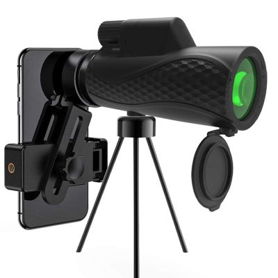 12X42 Monocular Telescope for Adults, High Definition Monocular with Smartphone Holder & Tripod for Travelling & Camping & Hunting, Gifts for Men Adults Kids -