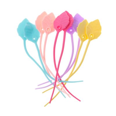 10pcs Leaf Shape Silicone Tie Cable Multipurpose Organization Wire Supplies For Chocolate Biscuits Dried Fruit Bag Seal Silicone Wire Cable Tie Reusable