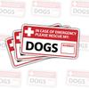 3 Pcs Emergency Please Rescue My Dogs Stickers, Red Medical Label Vinyl Decals for Car Window, Wallet Card, Notebook, Phone Case, Safety Gift for Pet Owners, Animal Advocates 3 Inches view 1