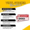 3 Pcs Emergency Please Rescue My Dogs Stickers, Red Medical Label Vinyl Decals for Car Window, Wallet Card, Notebook, Phone Case, Safety Gift for Pet Owners, Animal Advocates 3 Inches view 3
