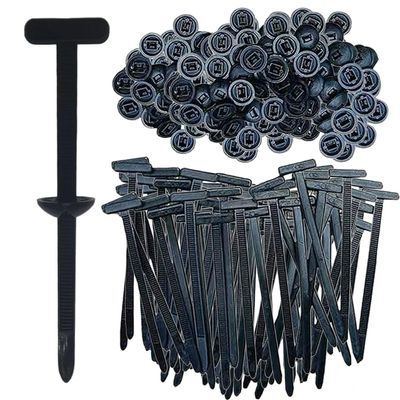 100 Pcs Nylon Universal Cable Tie Buckle, New Multifunctional Zip Ties for Car Bumper, Automotive Zipper Clips Self-Locking T Rivet Zipties for Car Fender, Home and Garage (black150PCS)