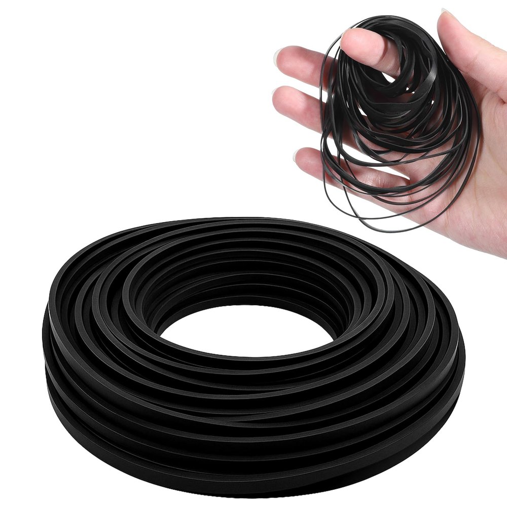 50 Pcs Recorder Rubber Belts Cassette Recorder Repair Maintenance Tape 40-135 mm Square Mix Cassette Recorders Belts for DVD CD LD VCR Repeater Drives, 4 mm Width