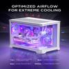 AsiaHorse Pegasus Micro ATX PC Case Dual Chamber 270 Full View Tempered Glass Huge Space MATX Gaming PC Case-360mm Radiator, RTX 40 Compatible, High Airflow Full-Tower MATX Computer Cases-White view 4