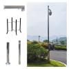 Assemble Surveillance Camera Bracket Pole, Universal Surveillance Post Stand for Warehouse/School/Parking Lot, Security Camera Pole 6 10 13 16 20ft(Light Coffee,2m-78 7/10") view 1