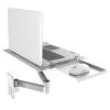 Adjustable Rotating Laptop Wall Mount with Mouse Tray Full Motion Articulating Arm, Vented Cooling Platform, 8kg Capacity for Home Office, Gaming & Ergonomic Workspaces view 1