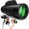 PUCNHZYNW Telescope IPX7 Waterproof, 12X50 High Power HD Handheld Telescope with Tripod, Portable Outdoor Telescope Compatible for Smart Phone,Monocular Built in, Anti Shake view 1