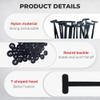 100 Pcs Nylon Universal Cable Tie Buckle, New Multifunctional Zip Ties for Car Bumper, Automotive Zipper Clips Self-Locking T Rivet Zipties for Car Fender, Home and Garage (black100PCS) view 2