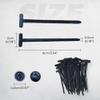 100 Pcs Nylon Universal Cable Tie Buckle, New Multifunctional Zip Ties for Car Bumper, Automotive Zipper Clips Self-Locking T Rivet Zipties for Car Fender, Home and Garage (black100PCS) view 3