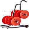 4/6 Plates Style Wire Spool Rack with WheelPortable Wire Spool Rack Cable Reel Holder - Heavy Duty Transportable Dispenser for Electrical Wire, Industrial and Retail Use(4 plates) view 1