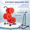 4/6 Plates Style Wire Spool Rack with WheelPortable Wire Spool Rack Cable Reel Holder - Heavy Duty Transportable Dispenser for Electrical Wire, Industrial and Retail Use(4 plates) view 3