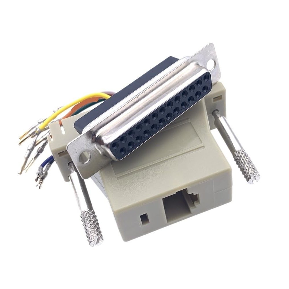 1pcs DB9/VGA15/DB25 Male/Female 9/15/25PIN Serial Port Connector to RJ45 FEMALE Adapter D-SUB RS232 Port To LAN Converter(H)