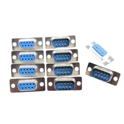 10PCS DB9 Female Male PCB Mount serial port Connector Solder Type D-Sub RS232 CONNECTORS 9pin socket 9p Adapter FOR PCB(DB9 Female 10pcs)
