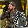 Binocular Harness Breathable Adjustable Hunting Chest Pack with Multi-Pocket Waterproof Hunting Pack for Men and Women, Army Green Bino Harness Binocular Chest view 2