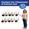 Joyqua 10 Pack Classroom Headphones for School Students, Bulk Headphones with 3.5mm Jack, Comfortable Soft Earpads, Adjustable Headband, 4 Ft Tangle-Free Cord for Computers, Tablets & Laptops view 3