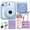 FUJIFILM Instax Mini 12 Instant Film Camera 2025 Holiday Bundle (Blue) + Compatible Carrying Case + Microfiber Cleaning Cloth view 1