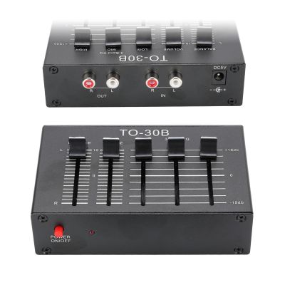 Gugxiom Phono Preamp for Turntable, R CA Amplifier Support EQ 2 Channel, 3 Band Equalizer, 3 Frequency Control Pre Amp for Record Player Preamp