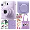 FUJIFILM Instax Mini 12 Instant Film Camera 2025 Holiday Bundle (Purple) + Compatible Carrying Case + Fuji Film Value Pack (20 Sheets) + Microfiber Cleaning Cloth view 1