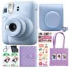 FUJIFILM Instax Mini 12 Instant Film Camera 2025 Holiday Bundle (Blue) + Compatible Carrying Case + Fuji Film Value Pack (20 Sheets) + Microfiber Cleaning Cloth view 1