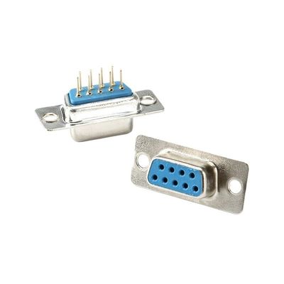 10Pcs/2pcs DB-9 Connector Pin Plug-in Board Socket DP9 D-SUB Male and Female RS232 Serial Welded Plate(Female,5 Pieces)
