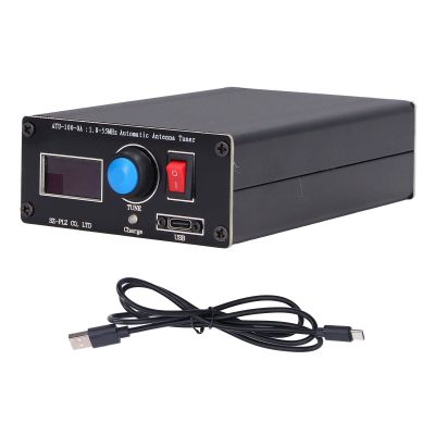 ERYUE Mini Automatic Antenna Tuner ATU-100, 0.96in Display, USB Charging, Wide Frequency Range, Aluminum Alloy Material, No Assembly Required, Developed by N7DDC, High Voltage