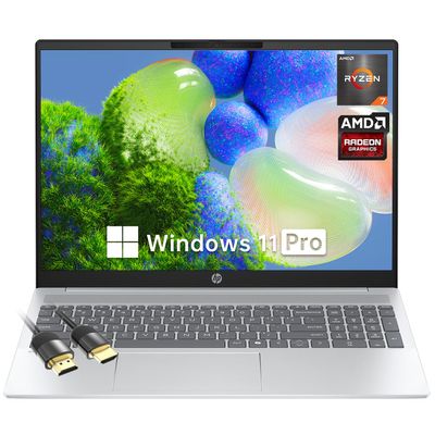 HP Omnibook 5 AI Laptop,16" 2K (1920 x 1200) Laptop PC,Next Gen AI PC AMD Ryzen AI 7 350(NPU 50 Tops),16GB RAM,2TB SSD Laptops for Business, College, School, Photo Editing,Lifetime Office,Win 11 Pro