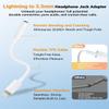 Lightning to 3.5mm Headphone Jack Adapter [Apple MFi Certified] Hi-Fi Stereo Sound, Full Function Control, Compatible with iPhone 14/13/12/11/X/8 & More for Music, Calls & Car AUX White 10Pack view 3