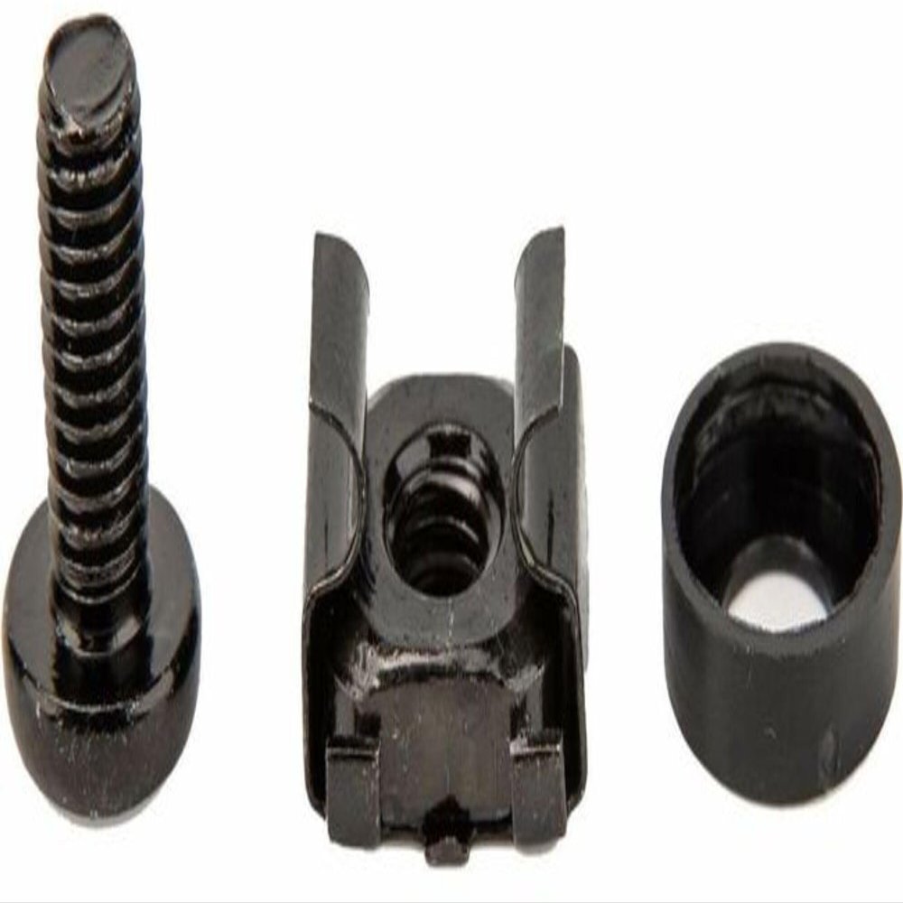 M5 x 12mm Rack Screws & Cage Nuts 100 Pack Steal Black