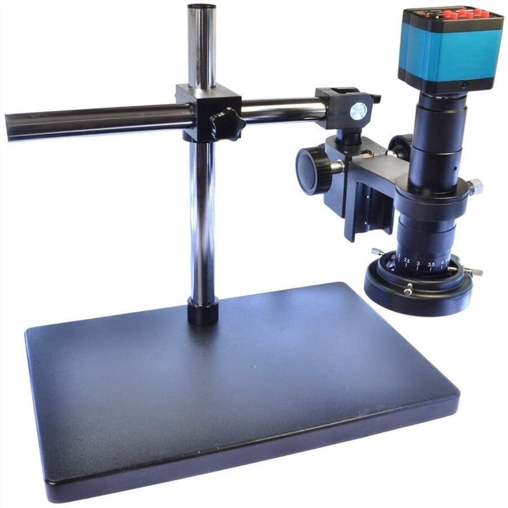 14MP HD USB Digital Industry Video Microscope Camera Set+Big Boom Stand Universal Bracket +180X C-Mount Lens+144 LED Light Tools,