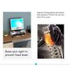 2-Tiers White Monitor PC Stand Computer Riser Home Shelf PVC for Notebook TV Screen with Storage Organizer view 3