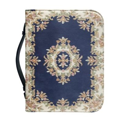 WUYOJUXA Retro Style Bible Book Cover for Women Men Bible Carrying Book Case for Women Bible Carrying Tote Bags Study Supplies Bible Journaling Kit Church Bag Christian Gifts-sizeXL