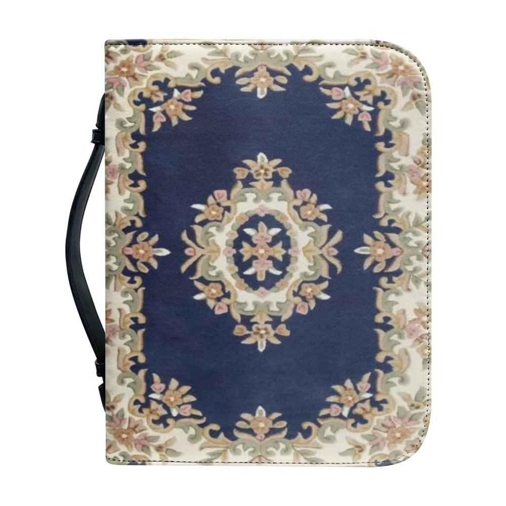 WUYOJUXA Retro Style Bible Book Cover for Women Men Bible Carrying Book Case for Women Bible Carrying Tote Bags Study Supplies Bible Journaling Kit Church Bag Christian Gifts-sizeXL