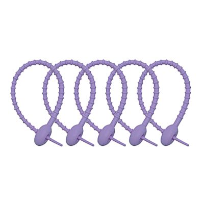 100-Pack 8-Inch Cable Ties, Heavy Duty Self-Locking Nylon Zip Ties with 50 lbs Tensile Strength, All-Weather UV Resistant for Home, Office, Construction, Garden, Workshop (Purple)