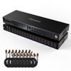 TESmart 16 Port HDMI KVM Switch 8K@60Hz, USB 3.0 16X1 Rackmount KVM Enterprise-Grade EDID Emulator | Hotkey Switch | RS232 | HDCP 2.3 | IR Remote | IP Control | Auto Scan | with 8 Pcs 5ft KVM Cable view 1
