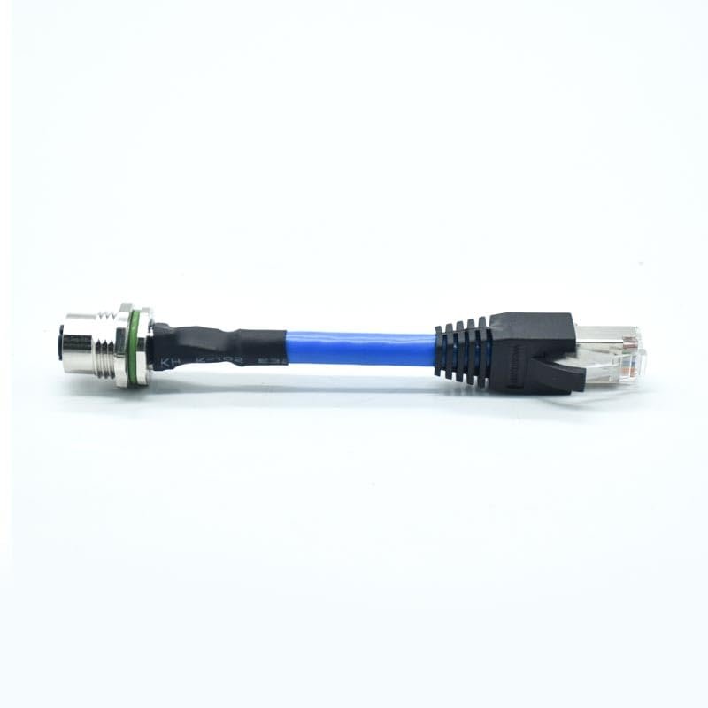 KOTIRCYY IP67 Shield Shielded Field Sensor Wire Connector Cat6 RJ45 Plug to M12 8Pin X Coding Board End Fixed Terminals Industrial Camera