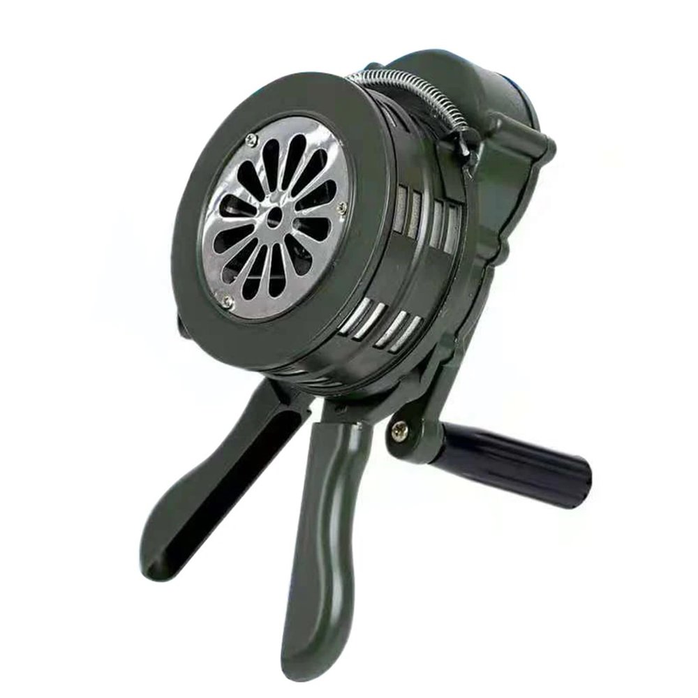 Aluminum Hand-Crank Operated Emergency Alarm Siren Manual Outdoor Loud 110db for Emergency, Tornado, Sporting(Dark Green)