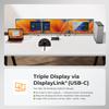 (DisplayLink MacBook) TESmart 4K@60Hz KVM Switch 3 Monitors for 1 MacBook & 1 Desktop, MST&EDID Triple Monitor KVM USB-C 100W PD, Gigabit LAN, USB 3.0, Button&Hotkey Switch, Include All Input Cables view 2