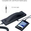ENJOY-UNIQUE Retro Phone Handset Telephone Headphones Receivers, 3.5 mm Microphone Plug, for Mobile Phone, Tablet, Laptop, Headset with Answer Button and Comfortable Call, Gift for Parents view 2