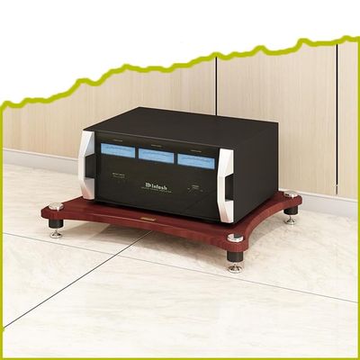 Wood HiFi Racks 24in Stereo Cabinet HiFi Regal Audio Rack Amplifier Rack AV Media Stand Floor-Standing Audio Video Components Cabinet