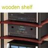 Wood HiFi Racks 24in Stereo Cabinet HiFi Regal Audio Rack Amplifier Rack AV Media Stand Floor-Standing Audio Video Components Cabinet view 3