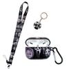 Cool Thrilling Scream Pattern Air pod Pro Soft TPU Casewith Horror Keychain and LanyardDesigned for Those who Like Man Women Girl Thrilling Horror Themes view 1