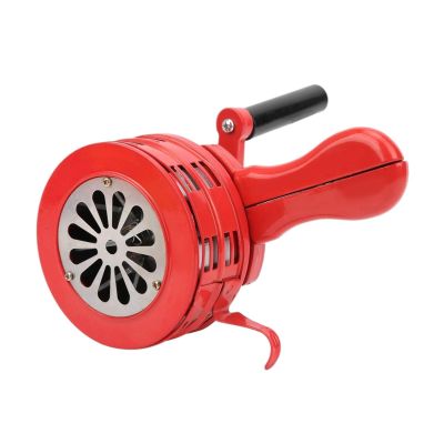 Hand Crank Siren Red Portable Manual Operated Alarm for Schools Alarming 120DB for Emergency, Tornado, Sporting
