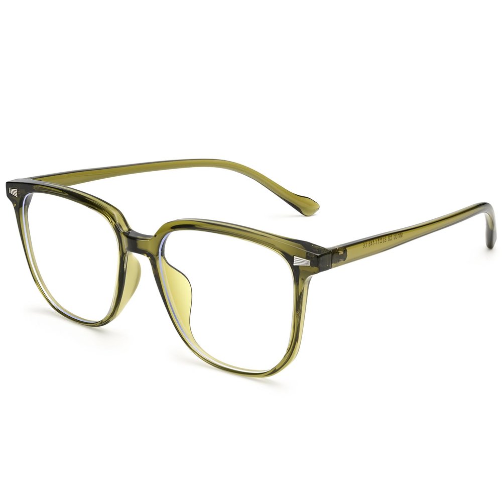 Dollger Blue Light Glasses for Women Retro Oversized Square Blue Light Blocking Glasses for Computer Eyeglasses Frame Men